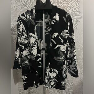 Black Floral Blazer